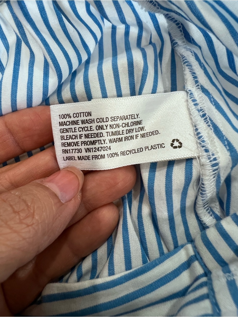 a new day Blue & White Striped Button-Front Midi Skirt - Picture 5 of 5
